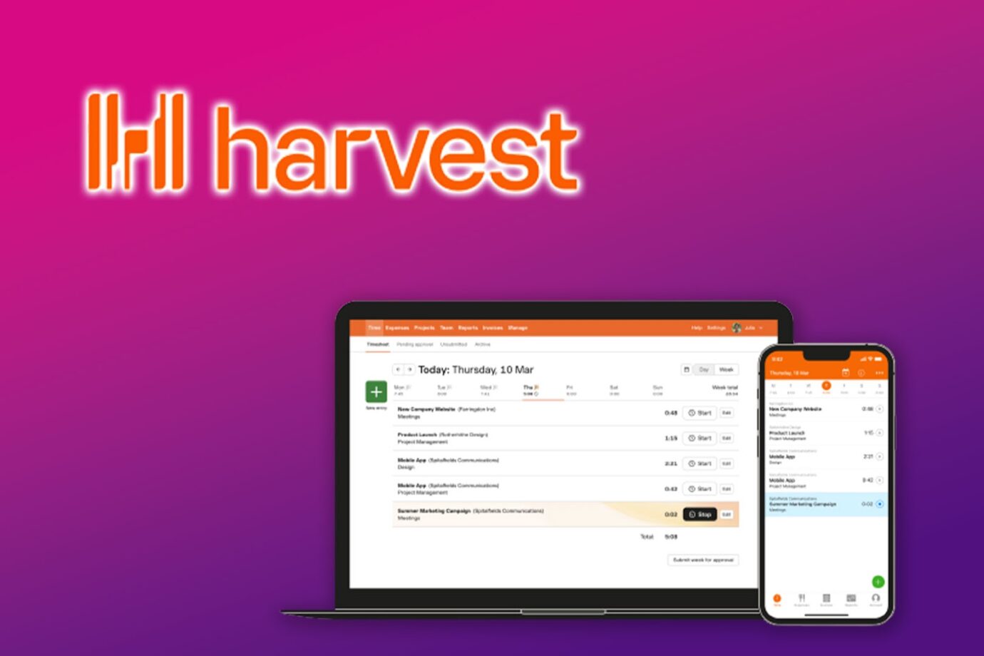 Harvest Time Tracking Software for Virtual Assistants