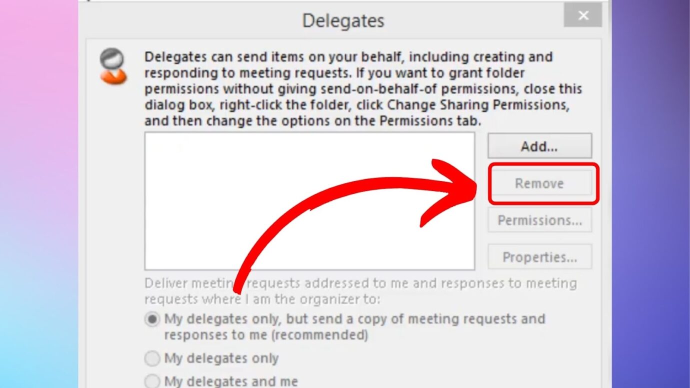 How To Remove Delegate Access In Outlook