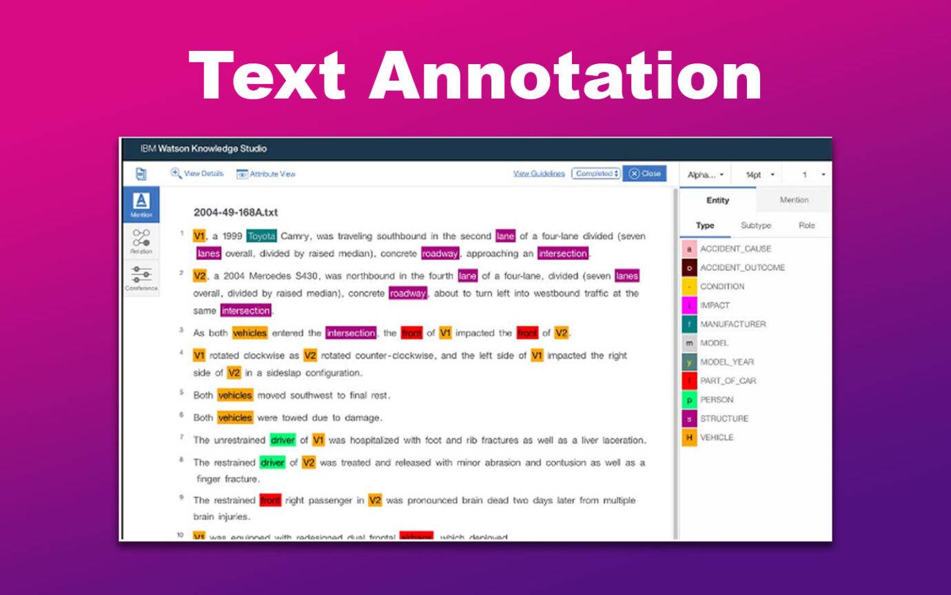 Artificial Intelligence Text Annotation