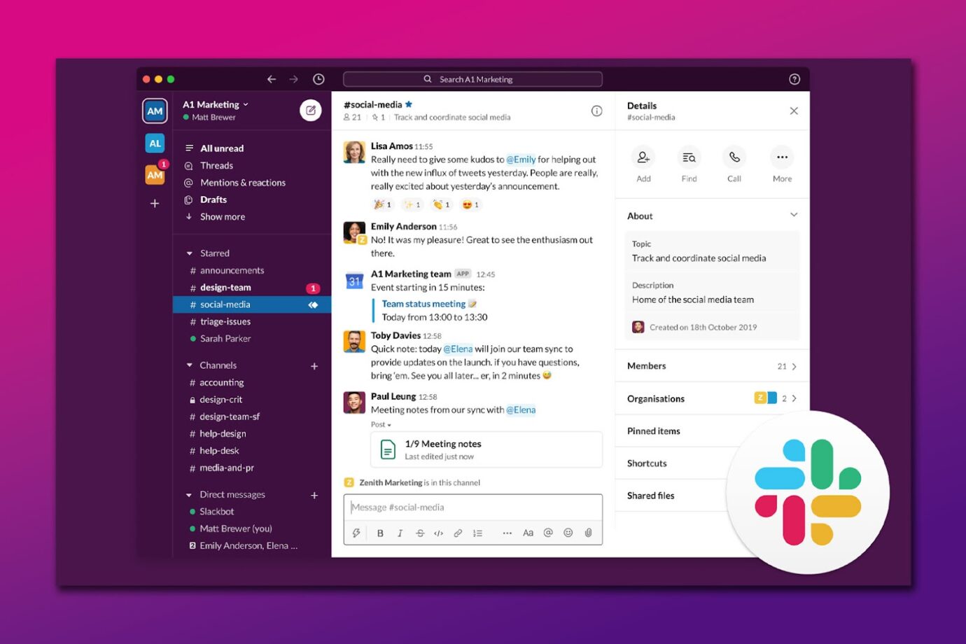 Slack Best Virtual Online Meeting Tool