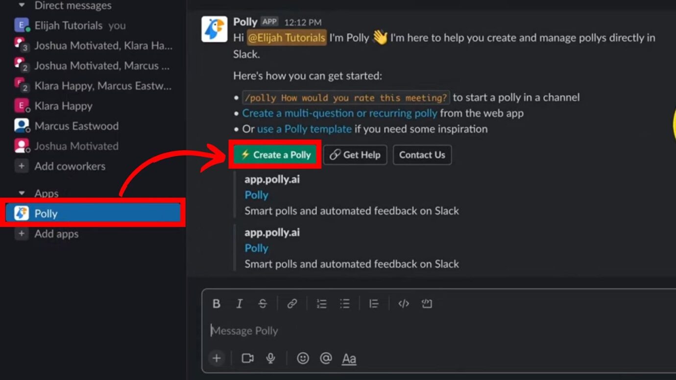 How to Create a Poll in Slack Fill Out Details