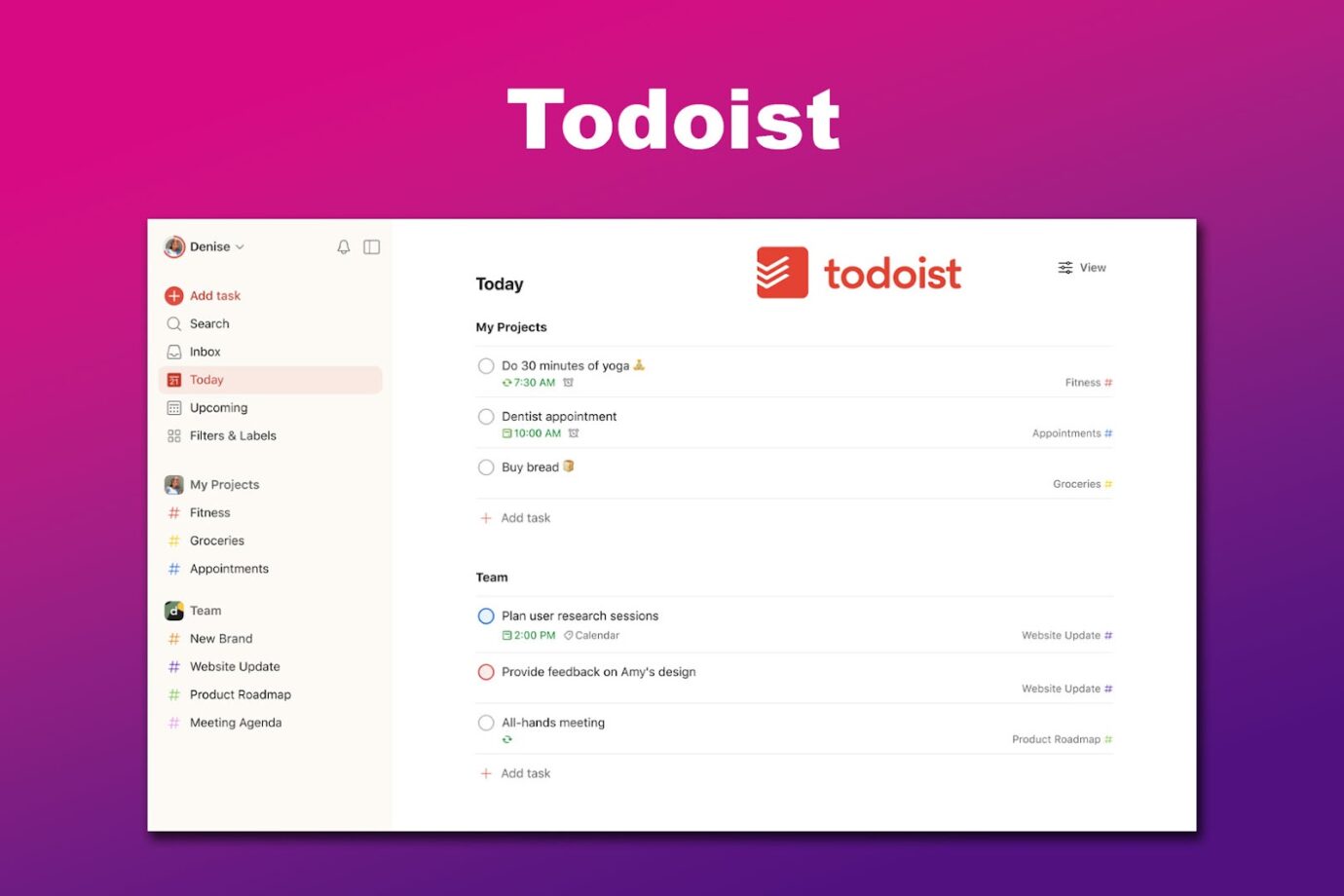 Task Management Tools for Virtual Assistants Todoist